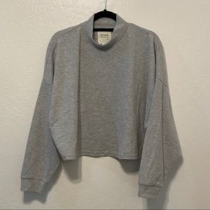 Heather grey cropped sweater